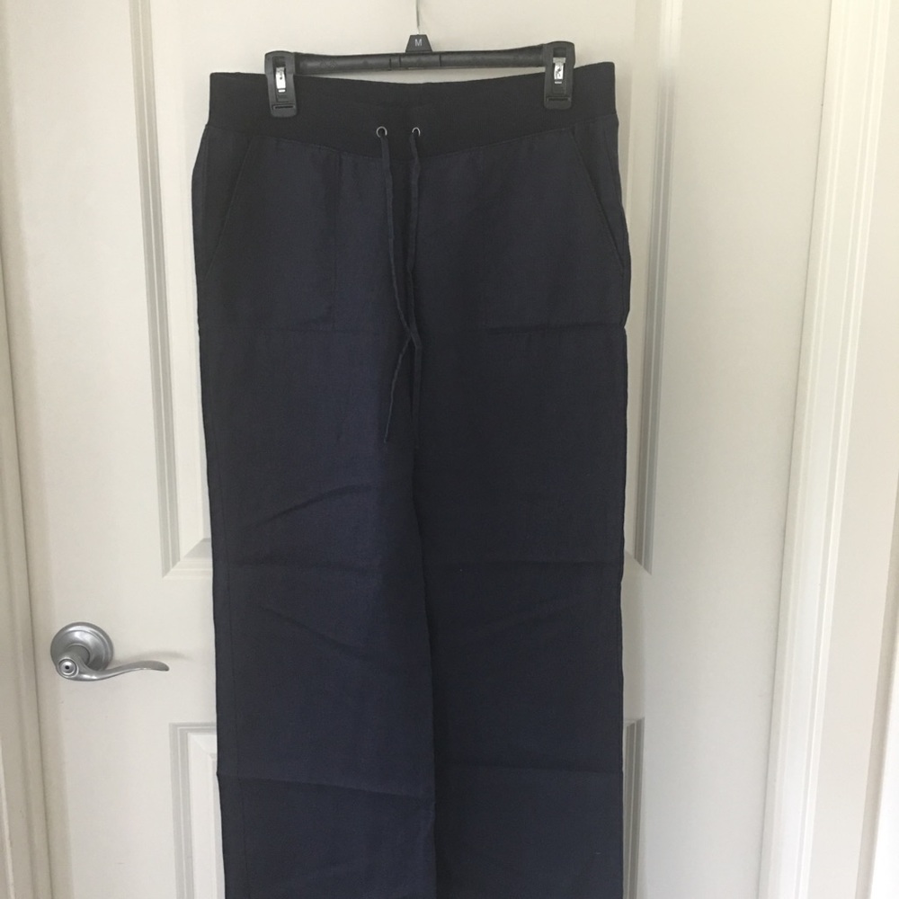 Wide leg linen pants